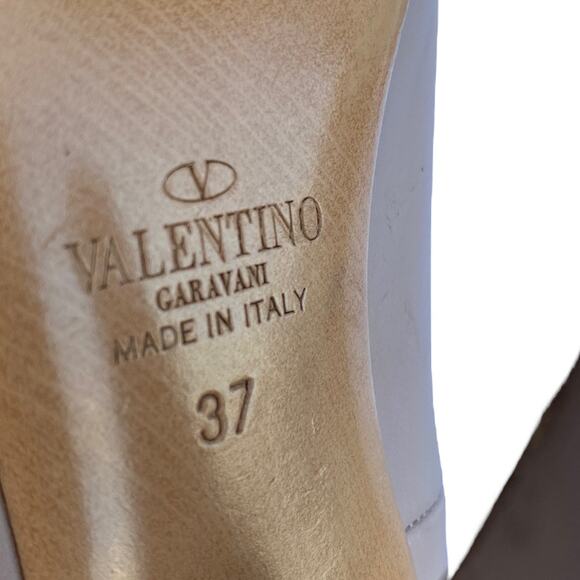 Valentino Garavani 37 Poudre Wavy Leather Pumps - Picture 13 of 13